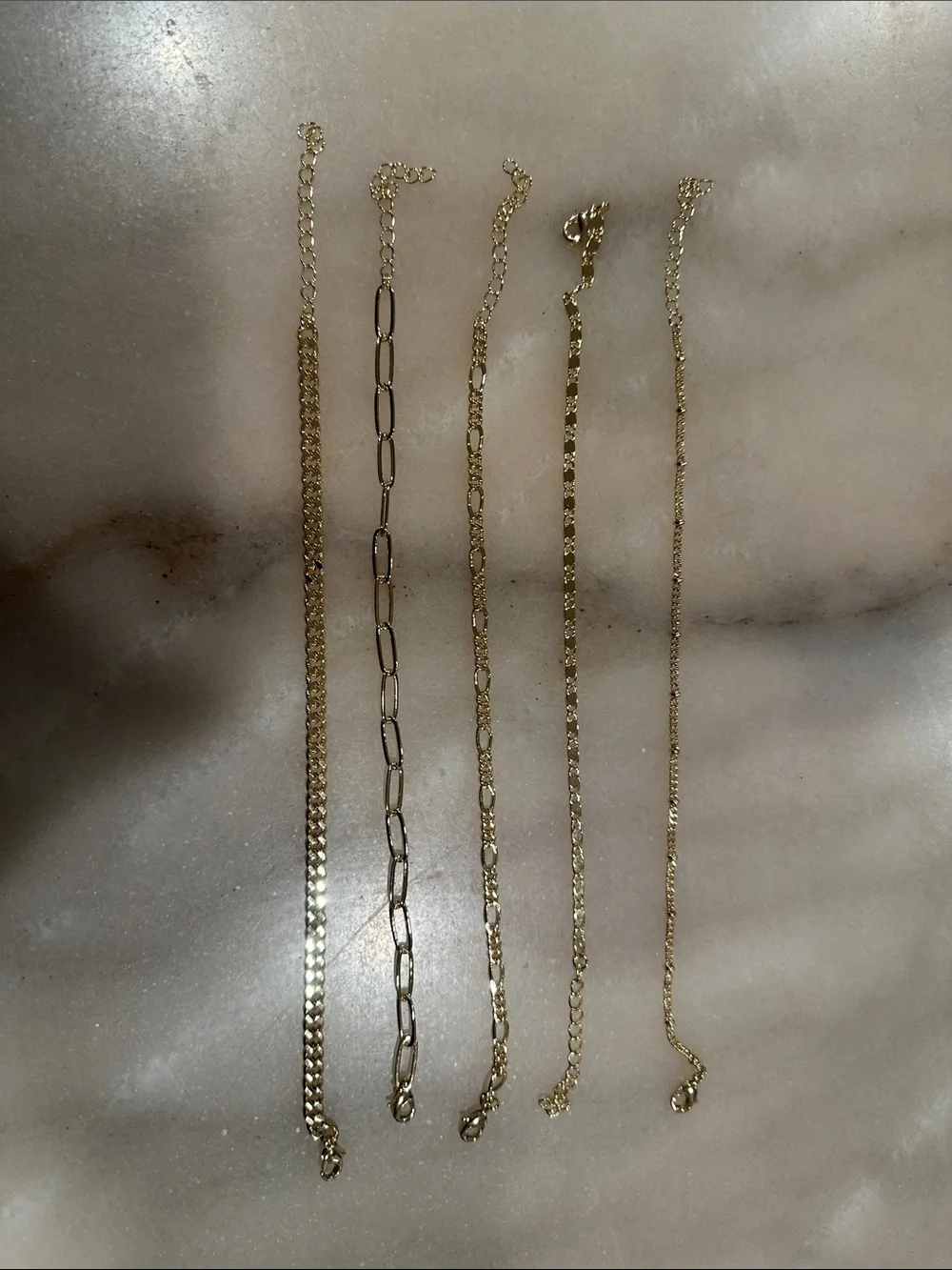Gold Chain Anklet Set - Stylish Women Jewelry